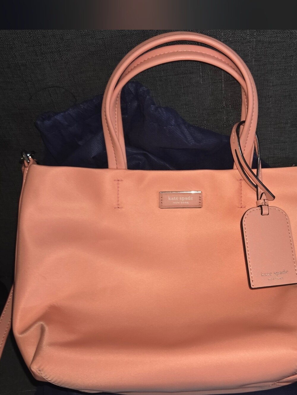 kate spade Coral Pink Leather Tote with Tag